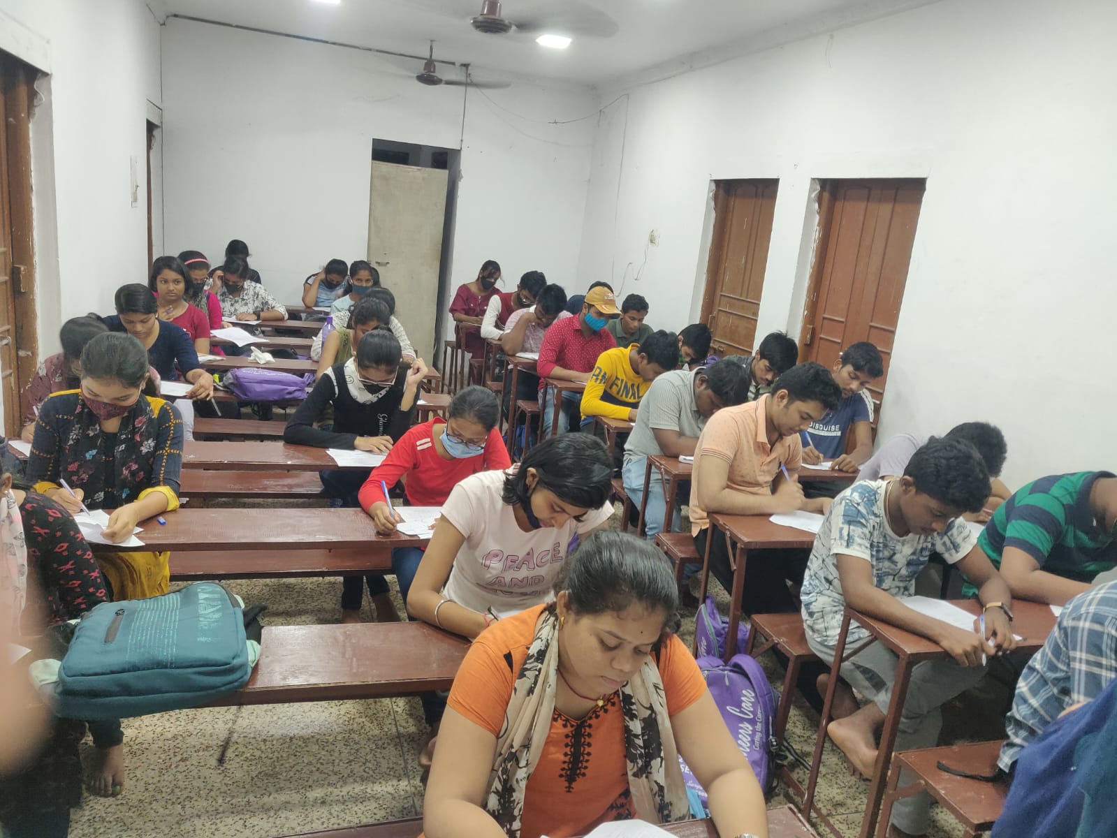 Students in examination hall