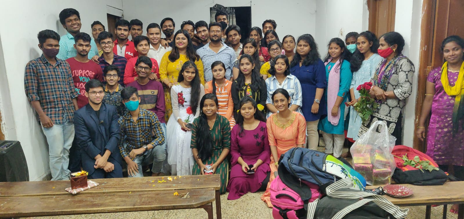 Students and director at batch farewell celebration