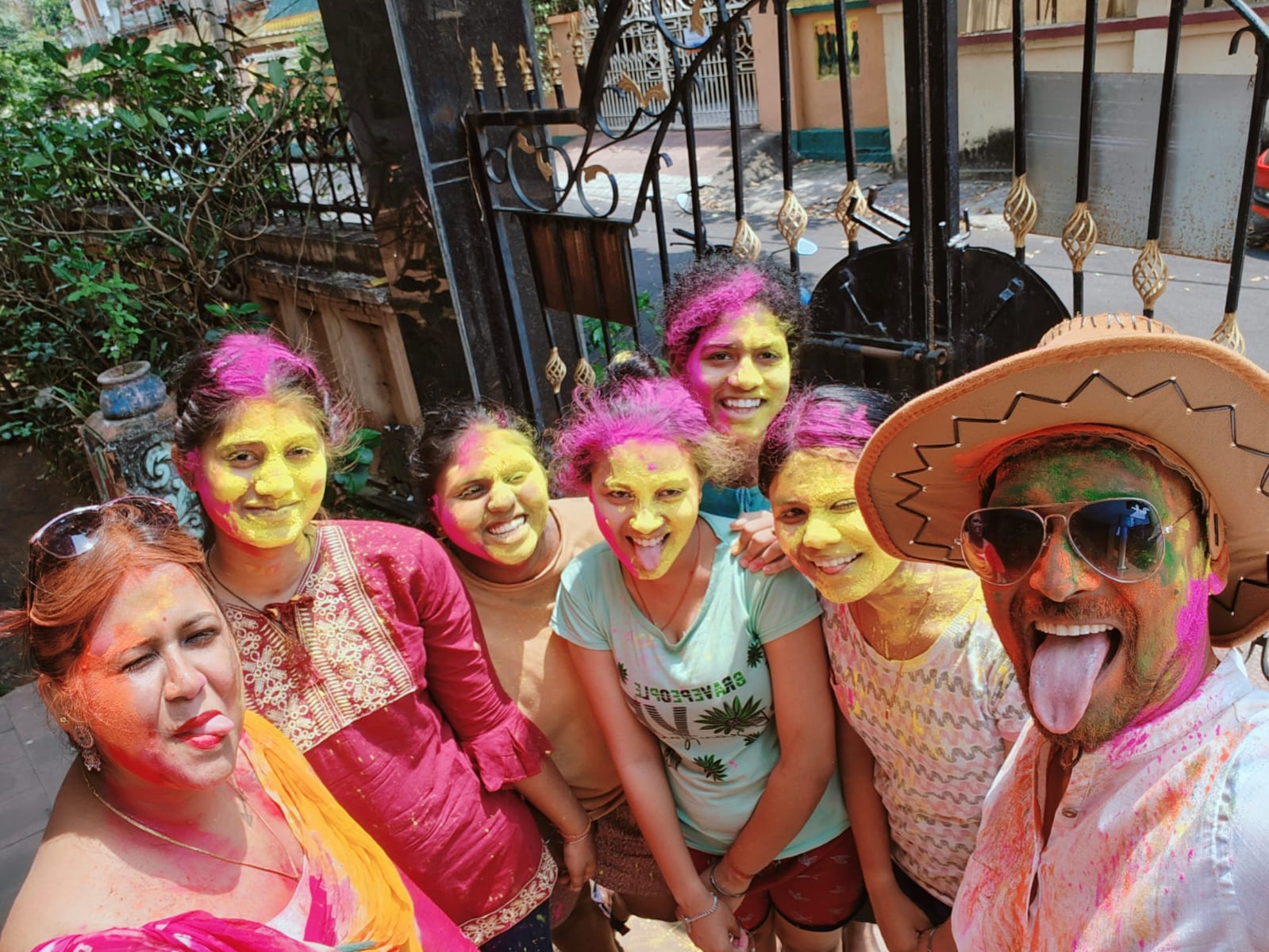 Group selfie during Holi celebration at SSCC