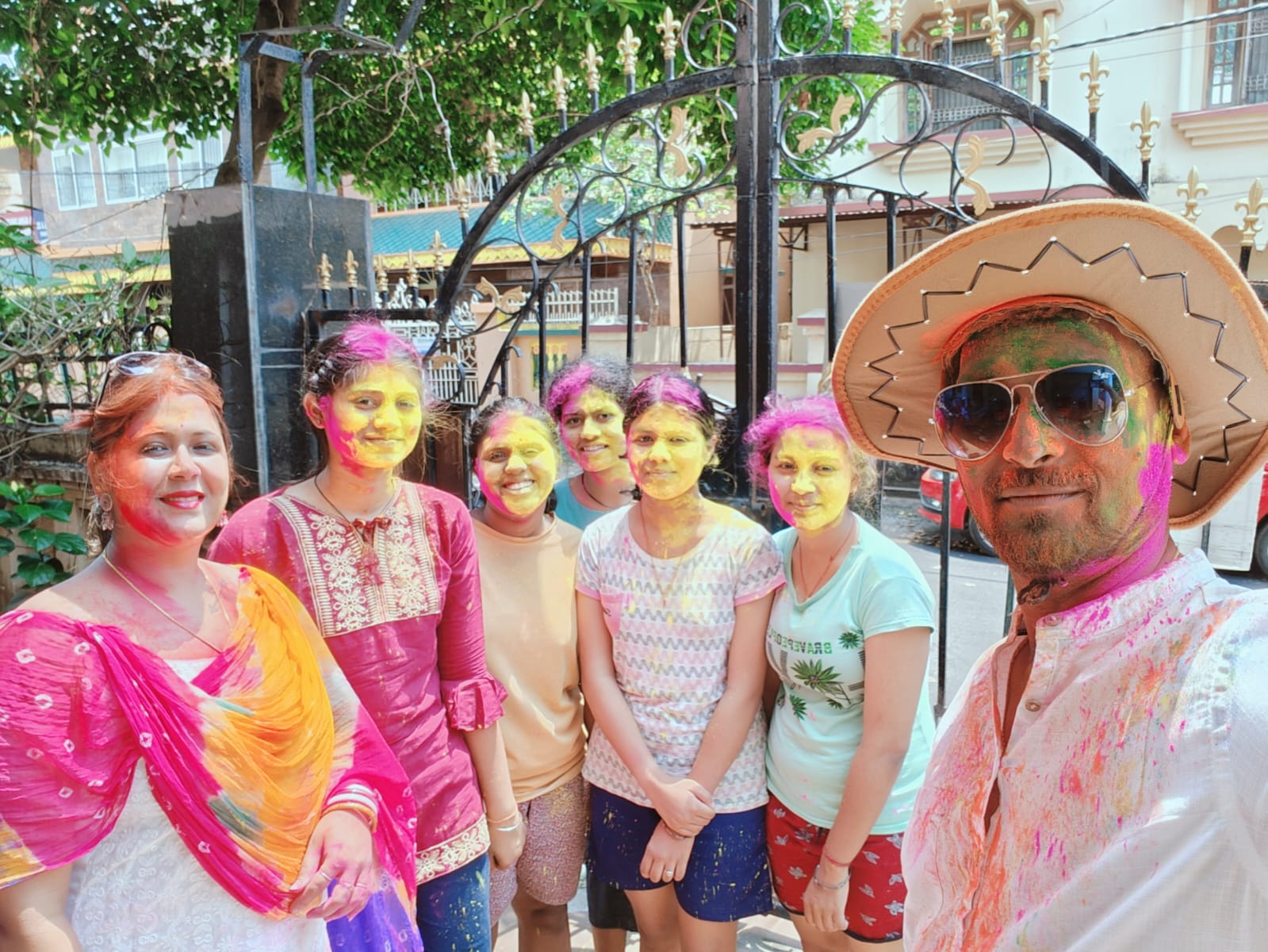 Girls batch celebrating Holi